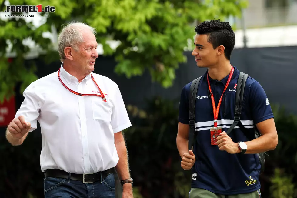 Foto zur News: Helmut Marko und Pascal Wehrlein (Sauber)