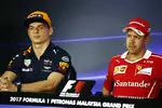 Foto zur News: Max Verstappen (Red Bull) und Sebastian Vettel (Ferrari)