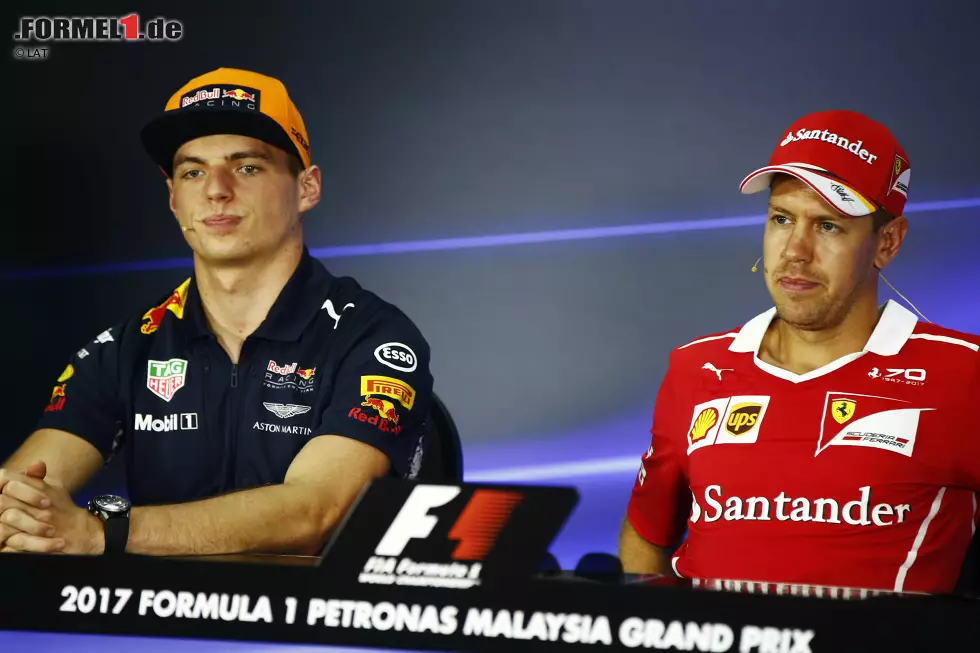 Foto zur News: Max Verstappen (Red Bull) und Sebastian Vettel (Ferrari)