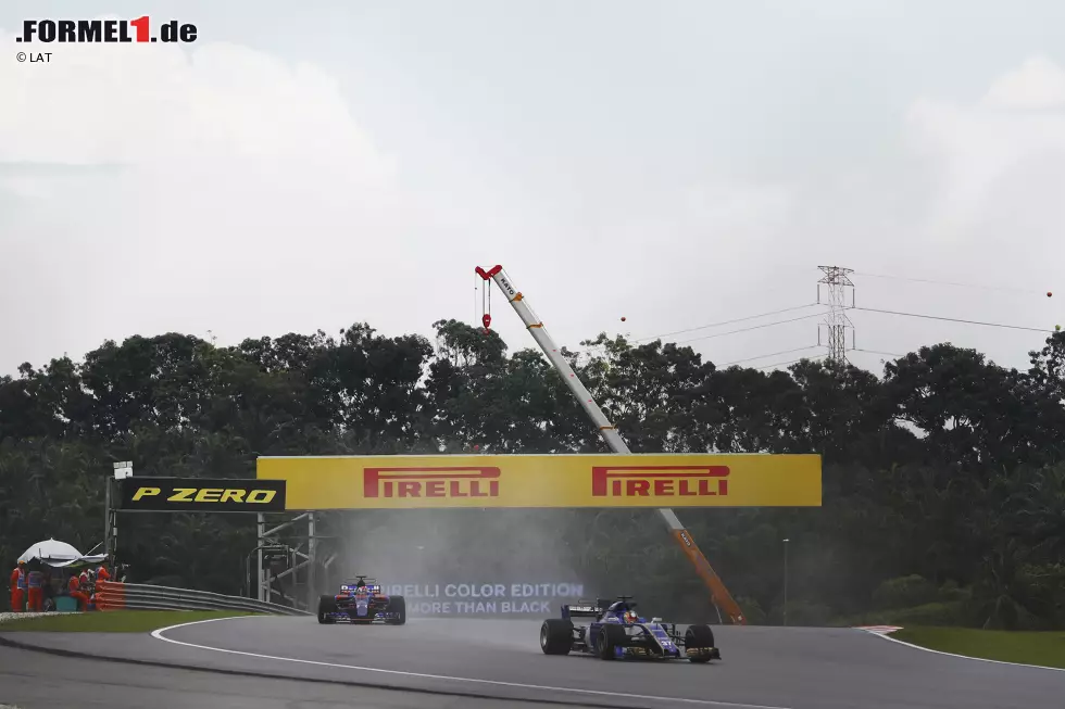 Foto zur News: Charles Leclerc und Pierre Gasly (Toro Rosso)