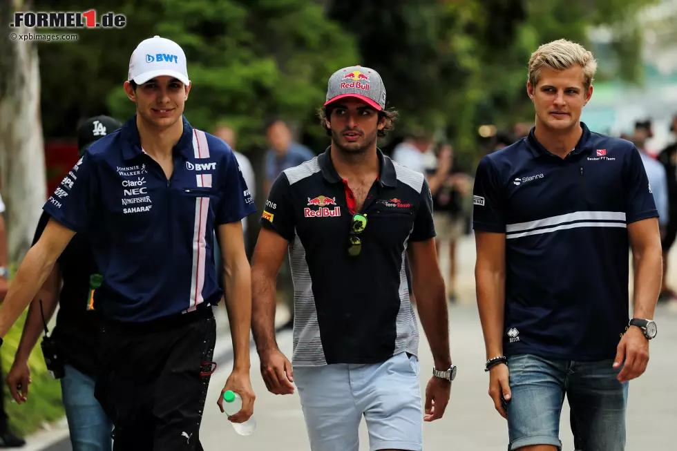 Foto zur News: Esteban Ocon (Force India), Carlos Sainz (Toro Rosso) und Marcus Ericsson (Sauber)