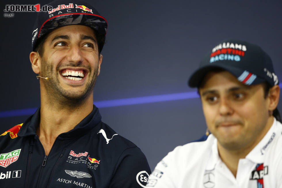 Foto zur News: Daniel Ricciardo (Red Bull) und Felipe Massa (Williams)