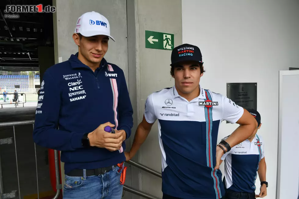 Foto zur News: Esteban Ocon (Force India) und Lance Stroll (Williams)