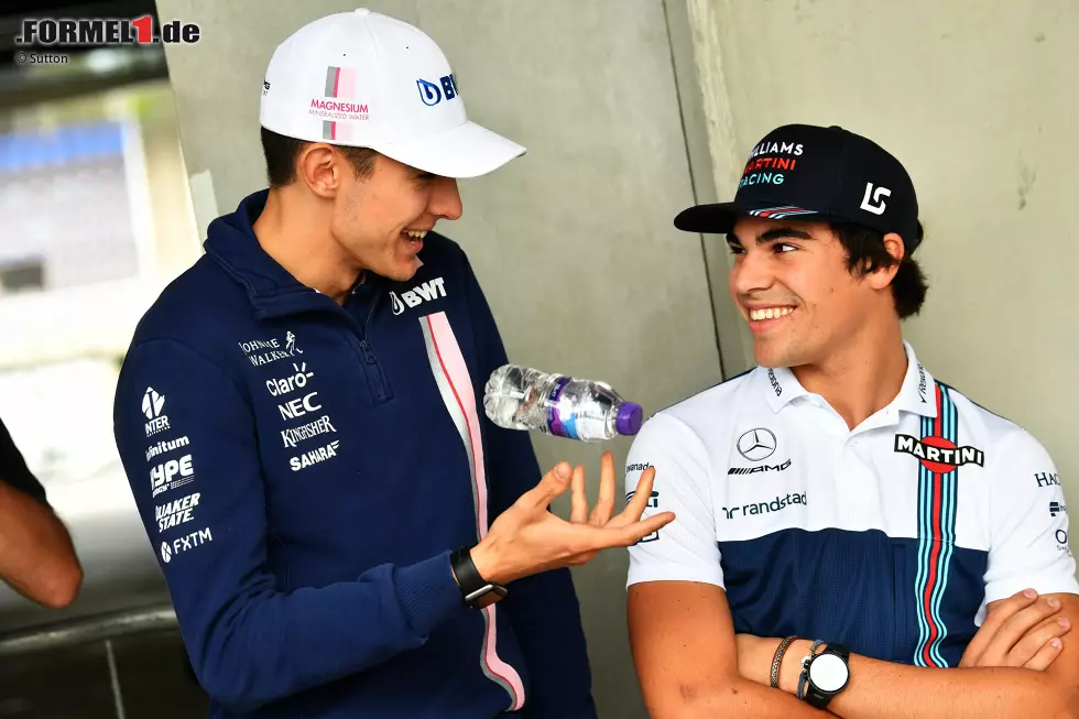 Foto zur News: Esteban Ocon (Force India) und Lance Stroll (Williams)