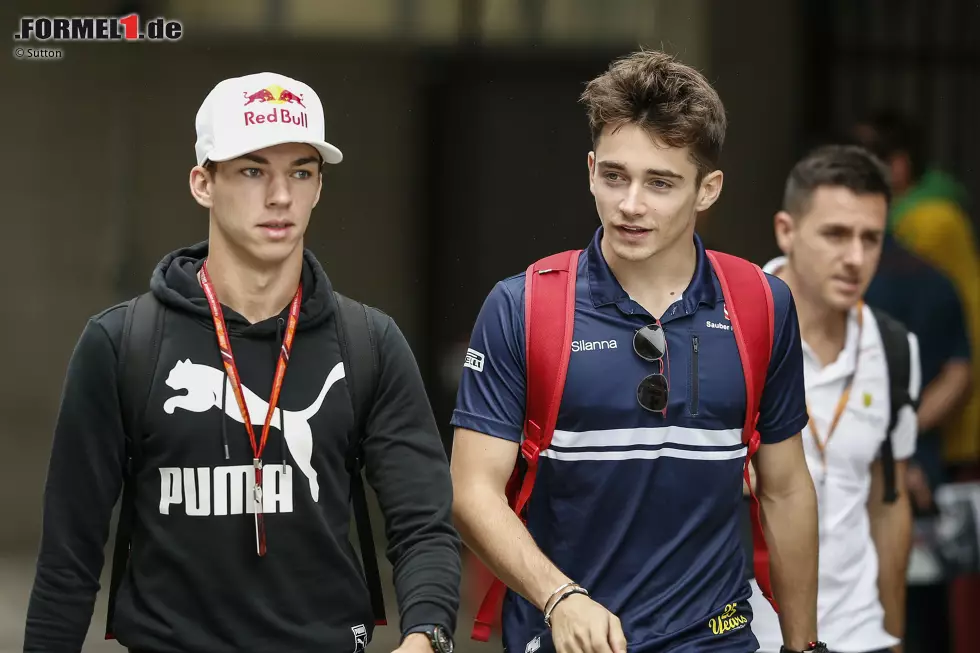 Foto zur News: Pierre Gasly (Toro Rosso) und Charles Leclerc