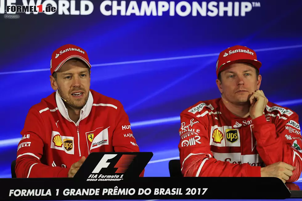 Foto zur News: Sebastian Vettel (Ferrari) und Kimi Räikkönen (Ferrari)