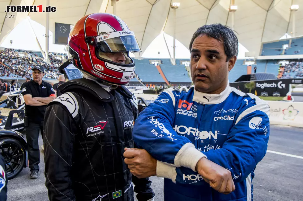 Foto zur News: Helio Castroneves und Juan Pablo Montoya