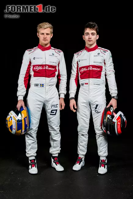 Foto zur News: Marcus Ericsson und Charles Leclerc (Sauber)