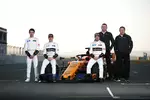 Foto zur News: Lando Norris, Stoffel Vandoorne, Fernando Alonso, Eric Boullier, Zak Brown (McLaren)