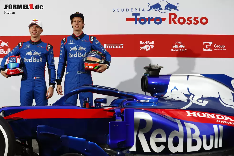 Foto zur News: Pierre Gasly (Toro Rosso) und Brendon Hartley (Toro Rosso)