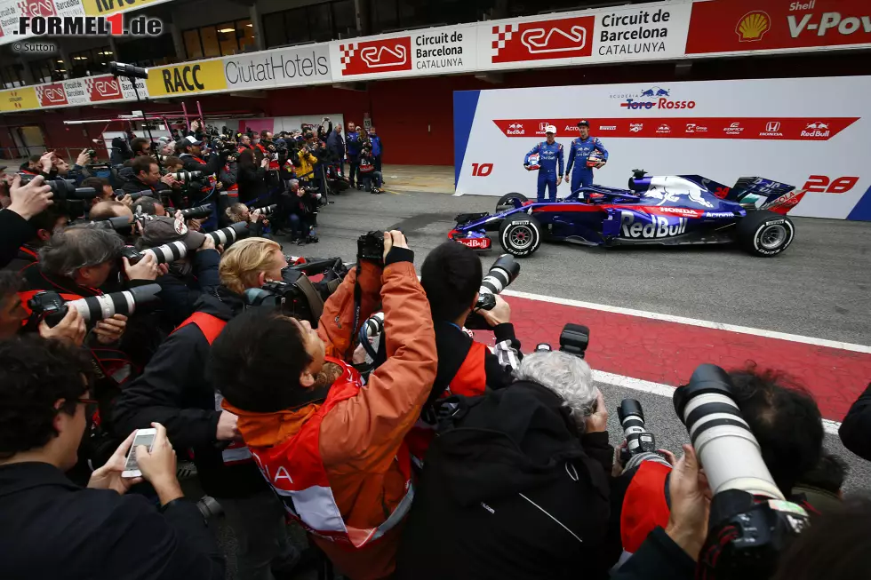 Foto zur News: Pierre Gasly (Toro Rosso) und Brendon Hartley (Toro Rosso)