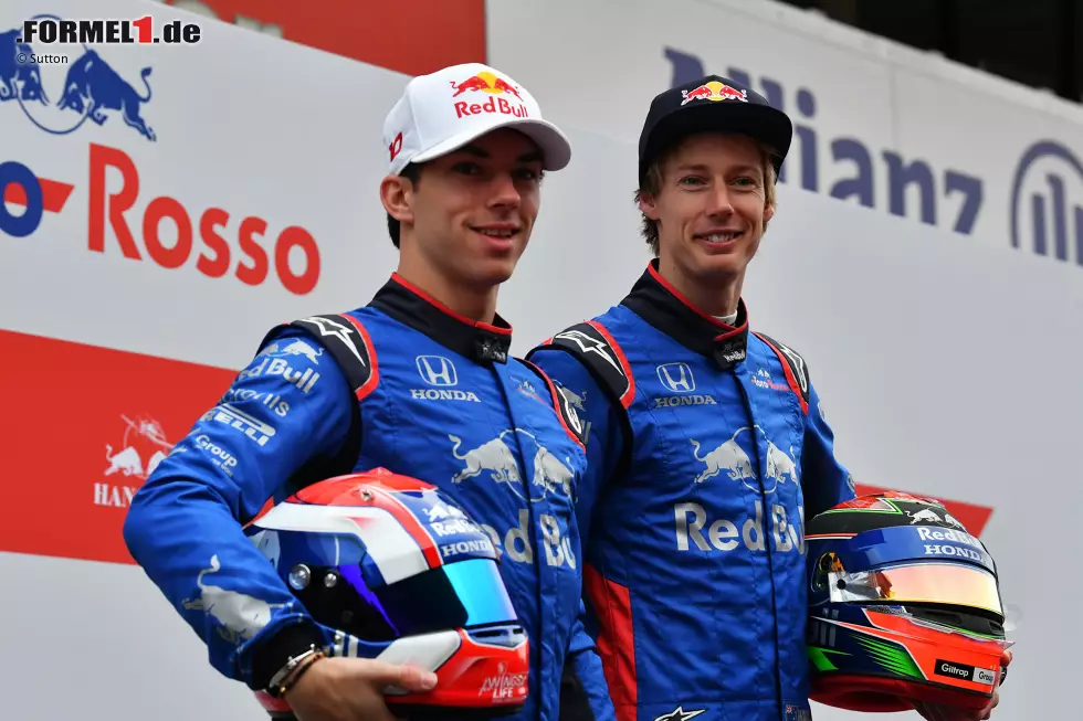 Foto zur News: Pierre Gasly (Toro Rosso) und Brendon Hartley (Toro Rosso)