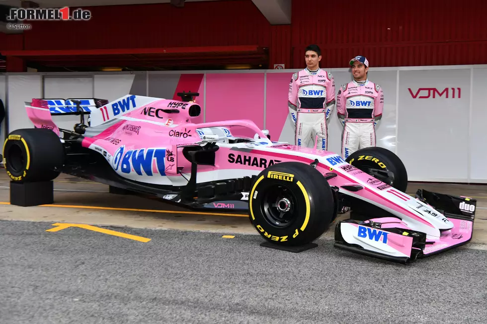 Foto zur News: Esteban Ocon (Force India) und Sergio Perez (Force India)