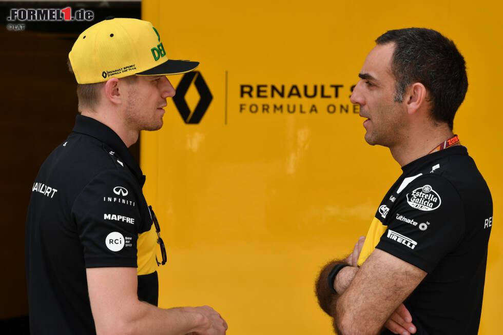 Foto zur News: Nico Hülkenberg (Renault) und Cyril Abiteboul