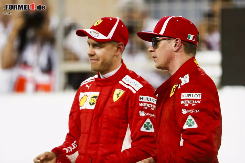 Foto zur News: Sebastian Vettel (Ferrari) und Kimi Räikkönen (Ferrari)