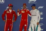 Gallerie: Sebastian Vettel (Ferrari), Kimi Räikkönen (Ferrari) und Valtteri Bottas (Mercedes)