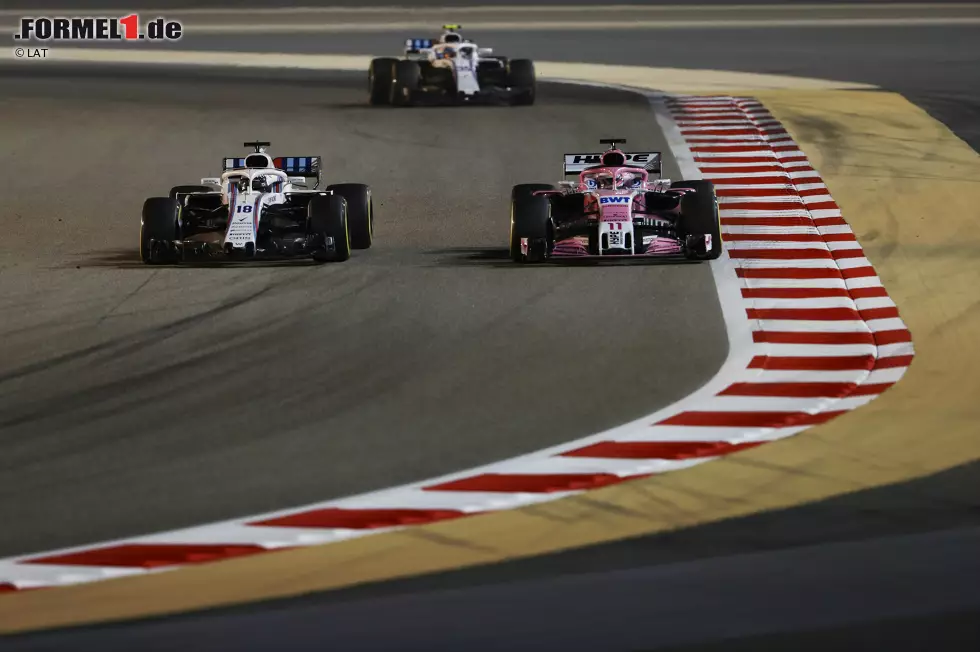 Foto zur News: Lance Stroll (Williams), Sergio Perez (Force India) und Sergei Sirotkin (Williams)