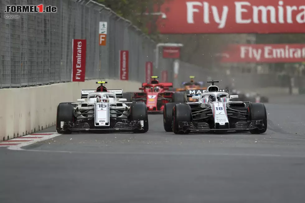 Foto zur News: Charles Leclerc (Sauber) und Lance Stroll (Williams)