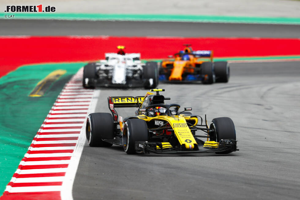 Foto zur News: Carlos Sainz (Renault), Charles Leclerc (Sauber) und Fernando Alonso (McLaren)