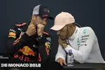 Foto zur News: Daniel Ricciardo (Red Bull) und Lewis Hamilton (Mercedes)