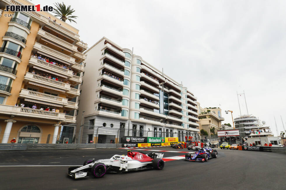 Foto zur News: Charles Leclerc (Sauber), Brendon Hartley (Toro Rosso), Romain Grosjean (Haas) und Marcus Ericsson (Sauber)
