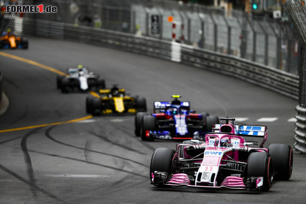 Foto zur News: Sergio Perez (Force India), Pierre Gasly (Toro Rosso), Nico Hülkenberg (Renault) und Sergei Sirotkin (Williams)