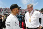 Foto zur News: Lewis Hamilton (Mercedes) und Ross Brawn