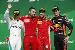 Foto zur News: Sebastian Vettel (Ferrari), Valtteri Bottas (Mercedes) und Max Verstappen (Red Bull)