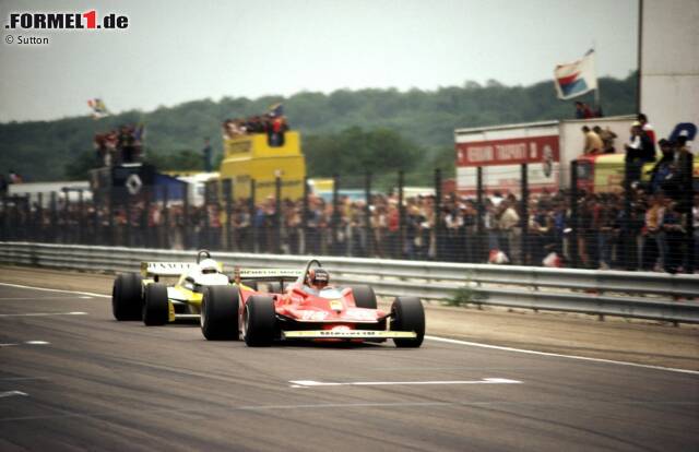 Foto zur News: Der für viele größte Zweikampf der Formel-1-Geschichte: Villeneuve gegen Arnoux. Es ist nur einer von vielen großenartigen Momenten, die die Königsklasse in Frankreich erlebt ...