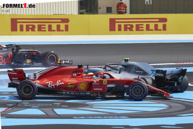Foto zur News: Die Kollision zwischen Sebastian Vettel und Valtteri Bottas sorgt für Diskussionen. Jetzt durch die Fotosequenz klicken!