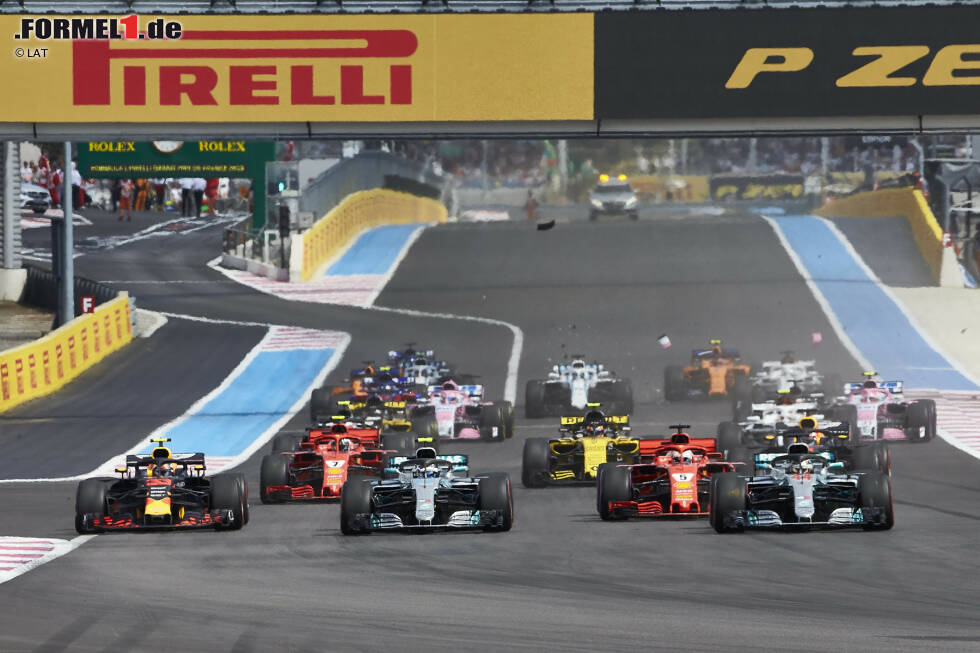 Foto zur News: Lewis Hamilton (Mercedes), Valtteri Bottas (Mercedes), Sebastian Vettel (Ferrari), Max Verstappen (Red Bull) und Daniel Ricciardo (Red Bull)