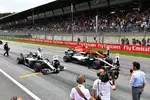 Gallerie: Lewis Hamilton (Mercedes), Valtteri Bottas (Mercedes) und Sebastian Vettel (Ferrari)