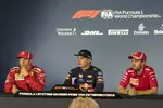 Gallerie: Kimi Räikkönen (Ferrari), Max Verstappen (Red Bull) und Sebastian Vettel (Ferrari)