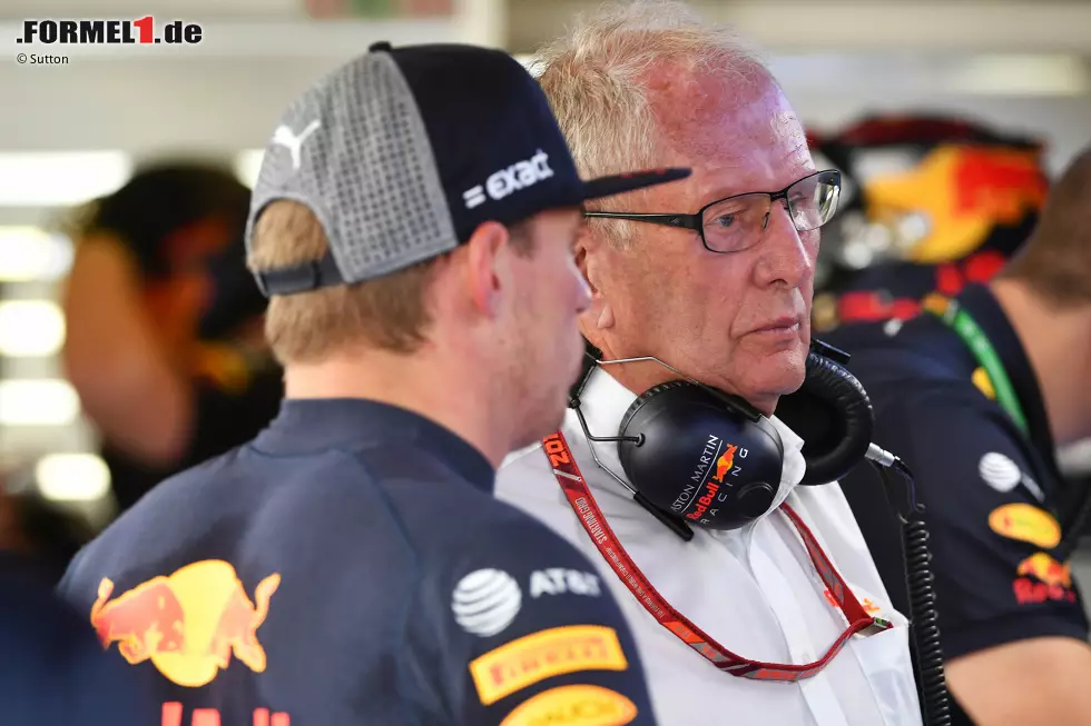 Foto zur News: Max Verstappen (Red Bull) und Helmut Marko