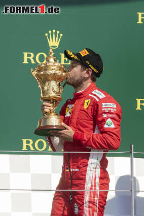 Foto zur News: Sebastian Vettel mit dem goldenen BRDC-Pokal. Jetzt durchklicken und nachlesen, wie die Redaktion ihre Noten begründet!