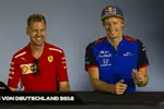 Foto zur News: Sebastian Vettel (Ferrari) und Pierre Gasly (Toro Rosso)