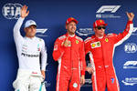 Foto zur News: Valtteri Bottas (Mercedes), Sebastian Vettel (Ferrari) und Kimi Räikkönen (Ferrari)