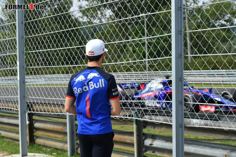 Foto zur News: Pierre Gasly (Toro Rosso) und Sean Gelael