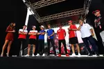 Foto zur News: Charles Leclerc (Sauber), Marcus Ericsson (Sauber), Pierre Gasly (Toro Rosso), Brendon Hartley (Toro Rosso), Kimi Räikkönen (Ferrari) und Sebastian Vettel (Ferrari)