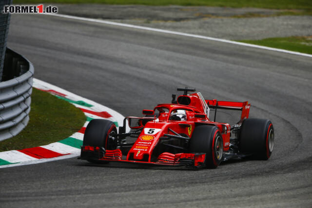 Foto zur News: Sebastian Vettel sicherte sich die Bestzeit in Monza. Aber klicken Sie sich jetzt durch die Fotosequenz des Ericsson-Horror-Crashs!