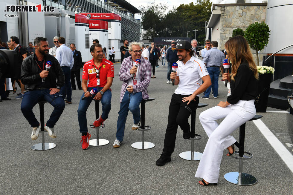 Foto zur News: Fernando Alonso (McLaren), Davide Valsecchi, Marc Gene und Jacques Villeneuve