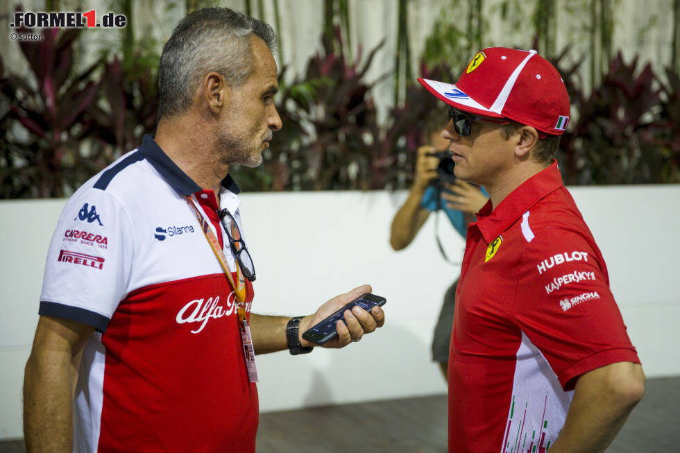 Foto zur News: Beat Zehnder (Sauber) und Kimi Räikkönen (Ferrari)