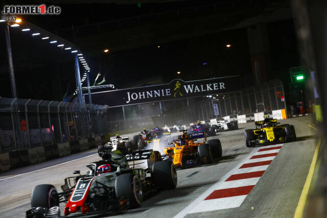 Romain Grosjean (Haas), Fernando Alonso (McLaren), Carlos Sainz (Renault), Charles Leclerc (Sauber) und Pierre Gasly (Toro Rosso) Romain Grosjean (Haas), Fernando Alonso (McLaren), Carlos Sainz (Renault), Charles Leclerc (Sauber) und Pierre Gasly (Toro Rosso)