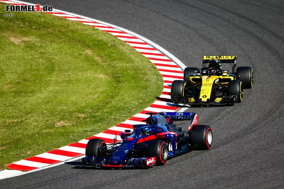 Foto zur News: Brendon Hartley (Toro Rosso) und Carlos Sainz (Renault)