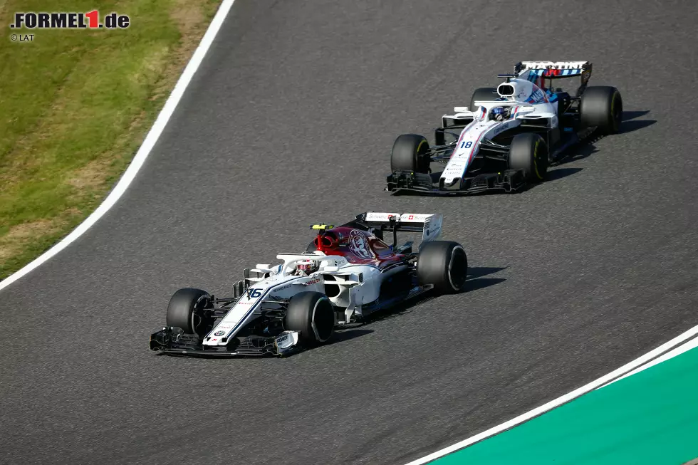 Foto zur News: Charles Leclerc (Sauber) und Lance Stroll (Williams)