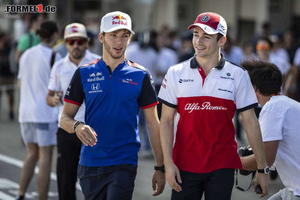 Foto zur News: Pierre Gasly (Toro Rosso) und Charles Leclerc (Sauber)