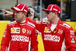 Foto zur News: Sebastian Vettel (Ferrari) und Kimi Räikkönen (Ferrari)