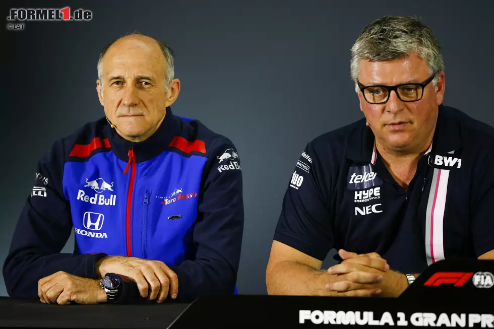 Foto zur News: Franz Tost und Otmar Szafnauer