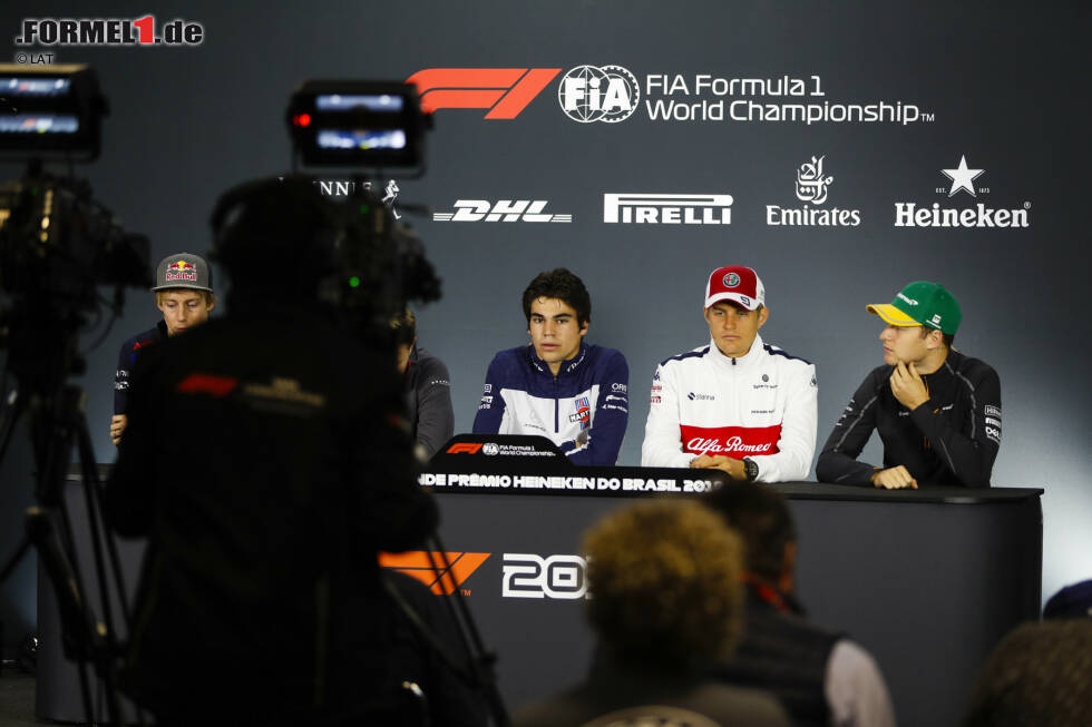 Foto zur News: Brendon Hartley (Toro Rosso), Lance Stroll (Williams), Marcus Ericsson (Sauber) und Stoffel Vandoorne (McLaren)