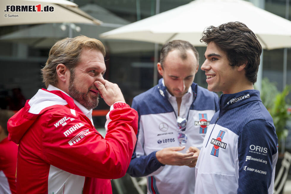 Foto zur News: Gino Rosato (Ferrari), Robert Kubica und Lance Stroll (Williams)